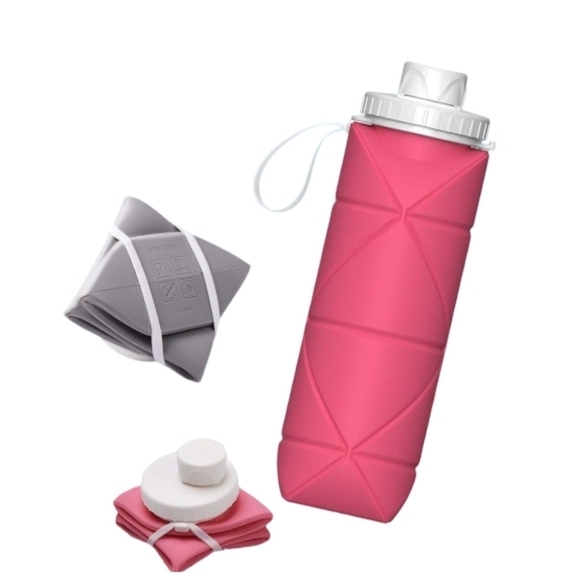 SPECIAL MADE Collapsible Water Bottle - 2.75" Diameter, 9.65" Height Unfolded - Picture 3 of 11